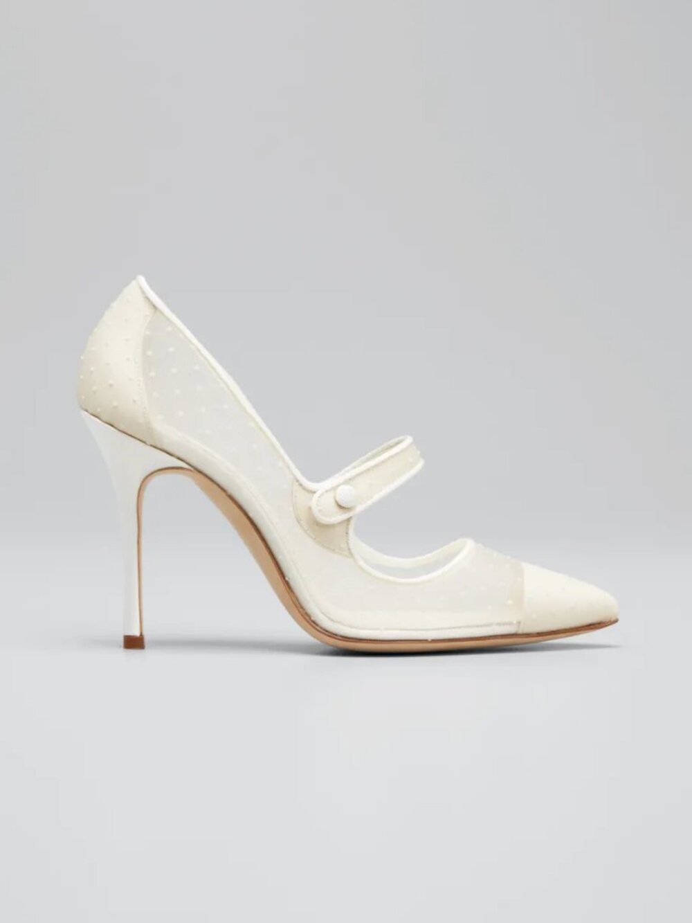 Manolo Blahnik Campari Mesh Mary Jane Pumps  Size: 9B